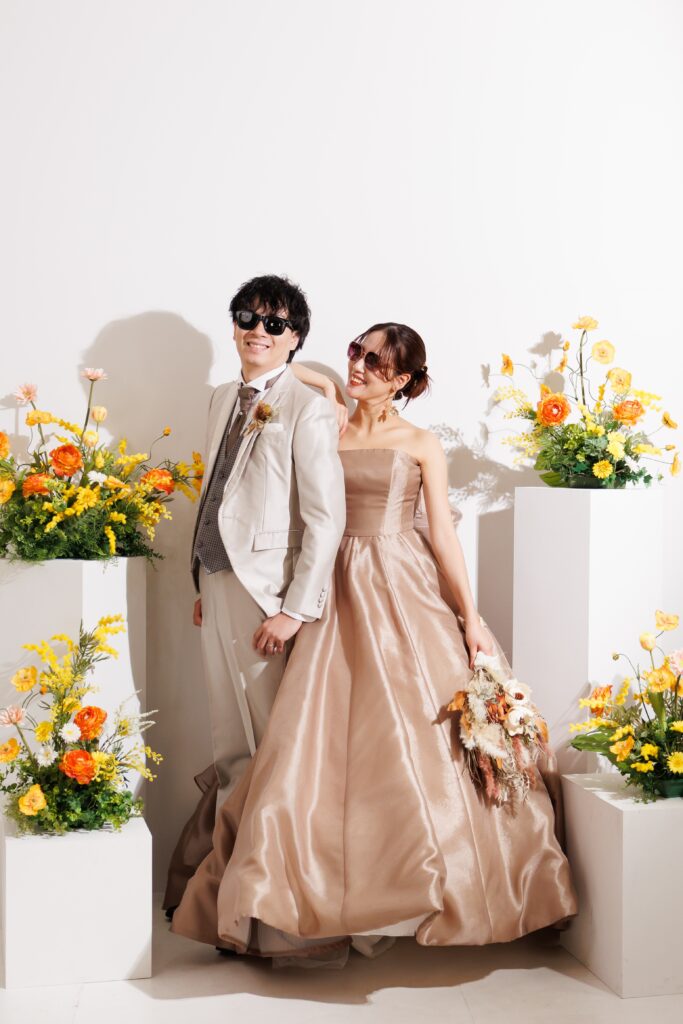 スタジオ撮影の写真です