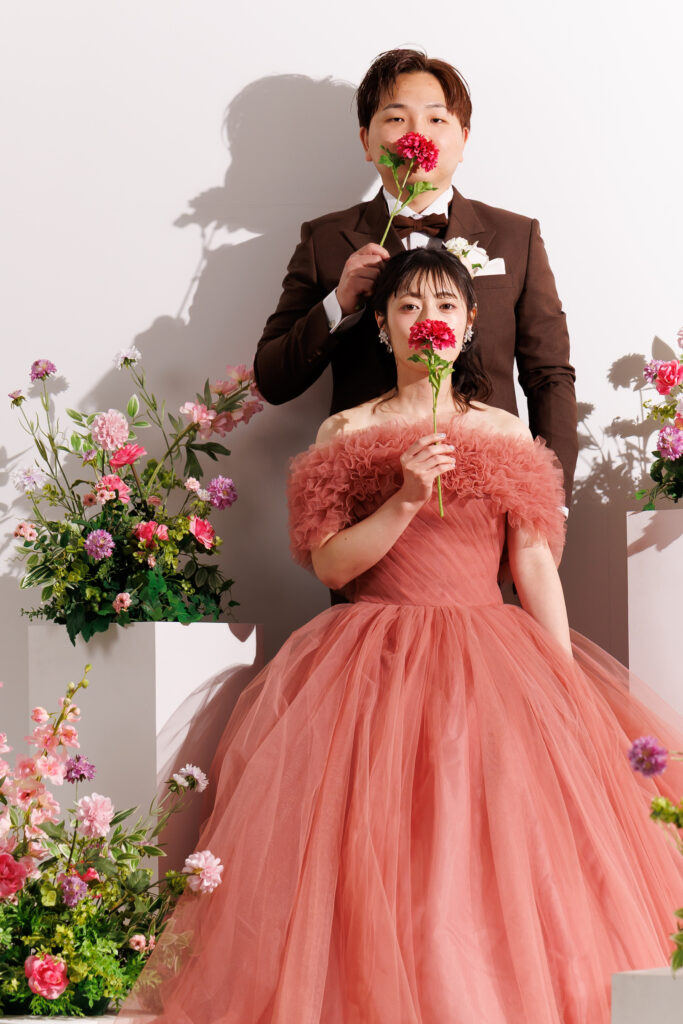 スタジオ撮影の写真です