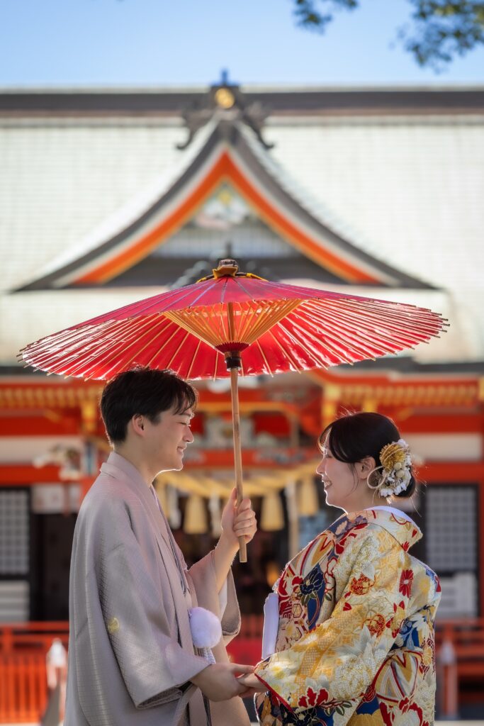 かんたん公園・若宮八幡宮の写真です